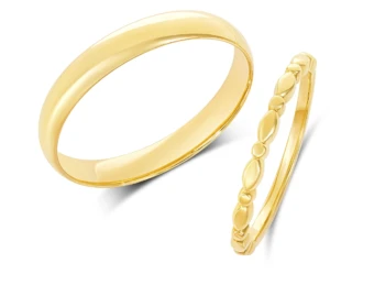 Poročna prstana, rumeno zlato, št. 442