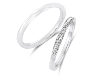 Poročna prstana iz belega zlata in Birlijanti, št- 445